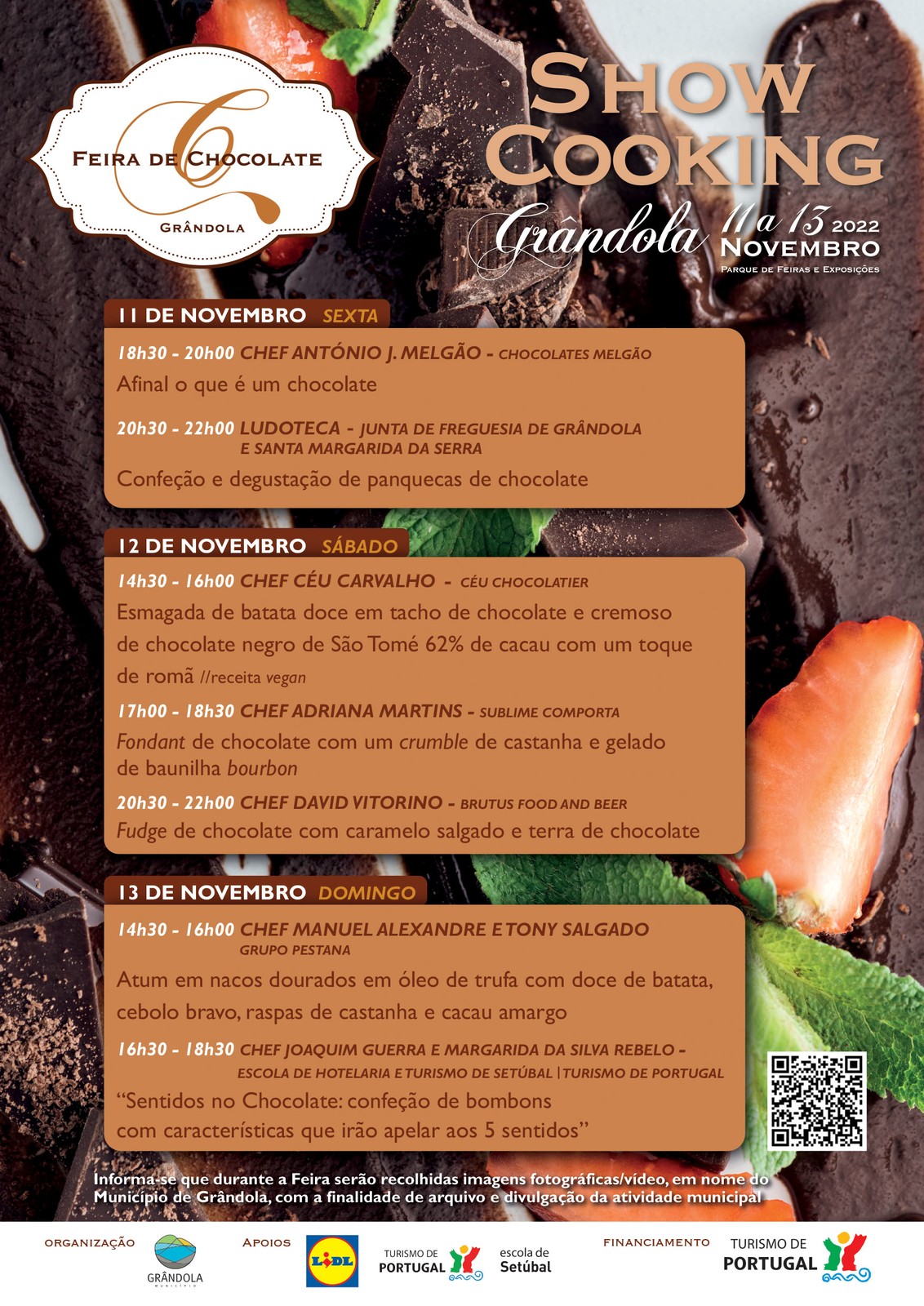 SHOW COOKING | Feira de Chocolate - 11 a 13 de novembro 