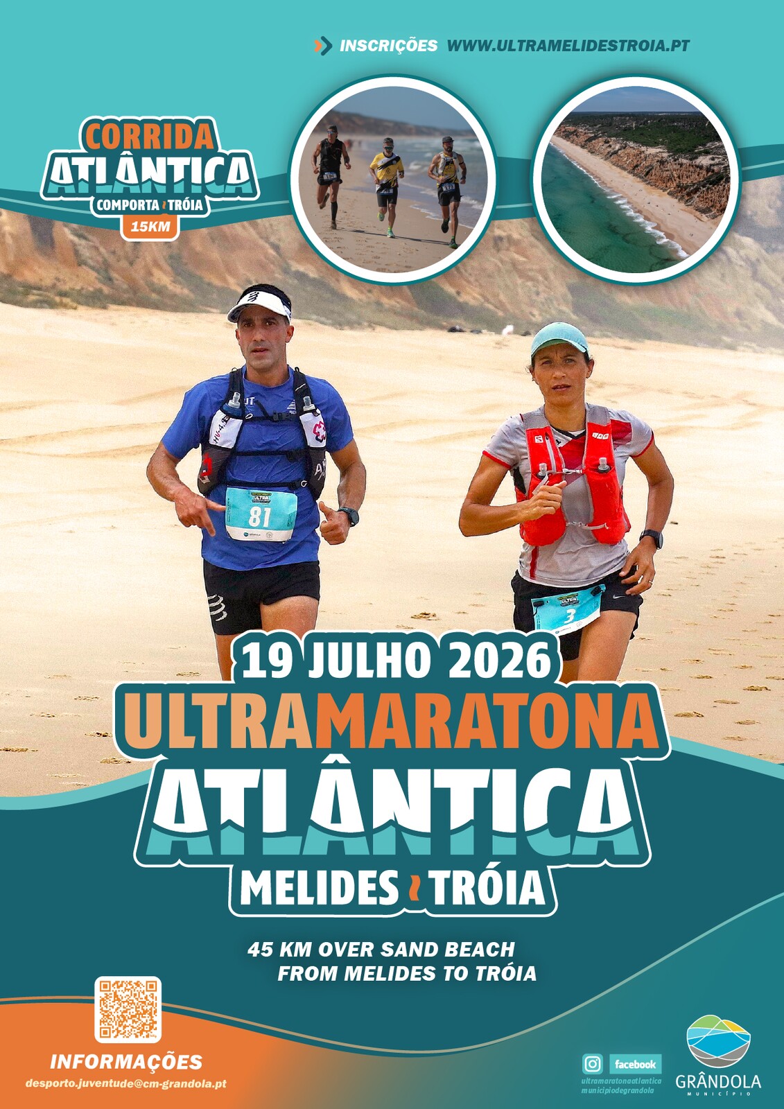 DESPORTO | Ultra Maratona Atlântica Melides - Troia || Corrida Atlântica Comporta - Troia