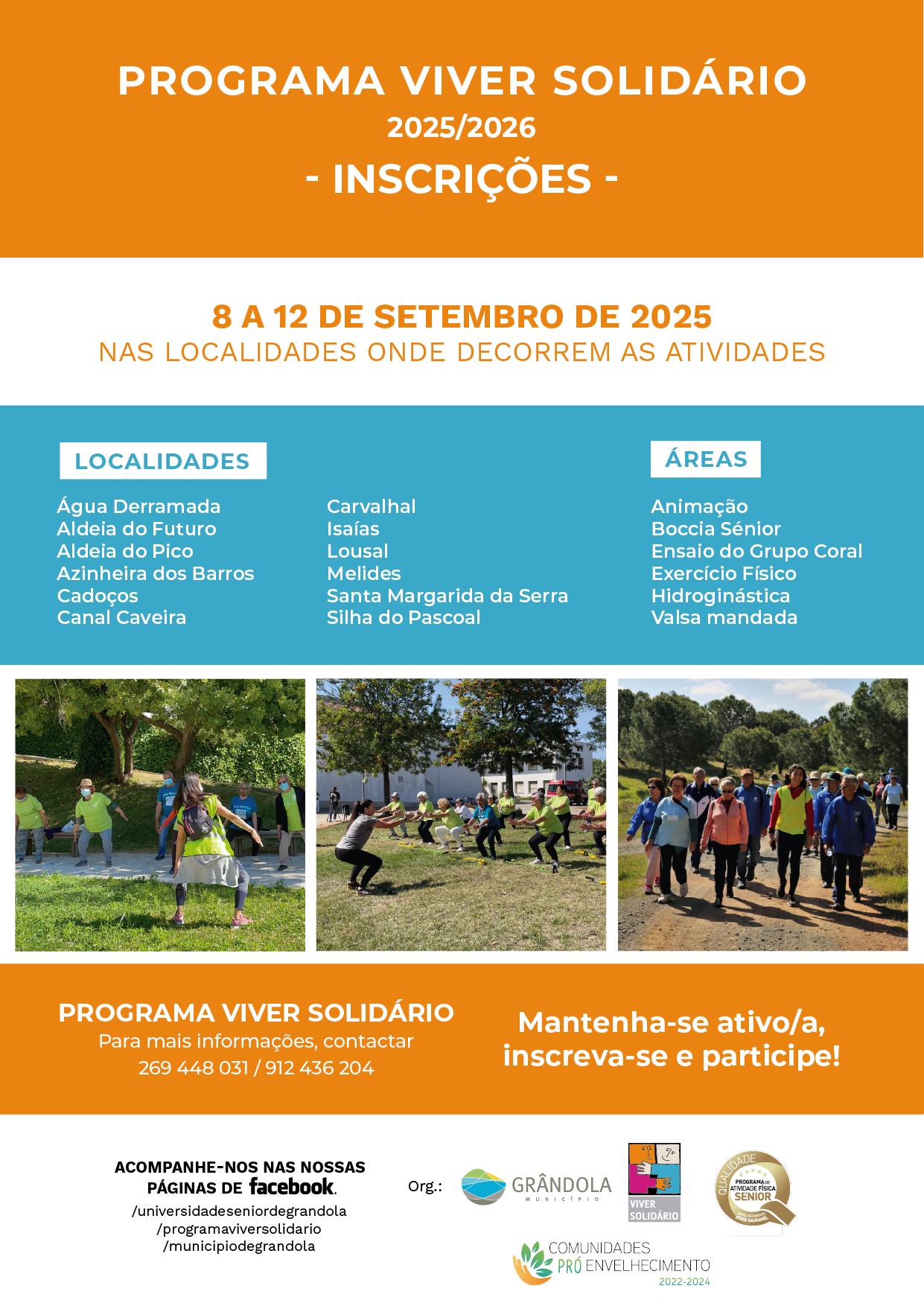 SÉNIOR | Programa Viver Solidário | Inscrições 2025 / 2026