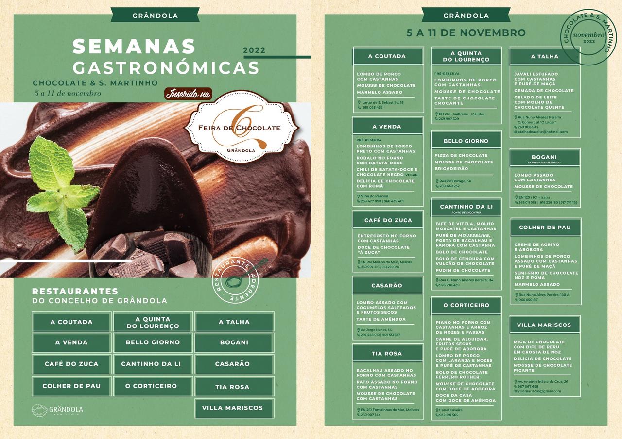 GATRONOMIA | Semanas Gastronómicas - Chocolate & S. Martinho