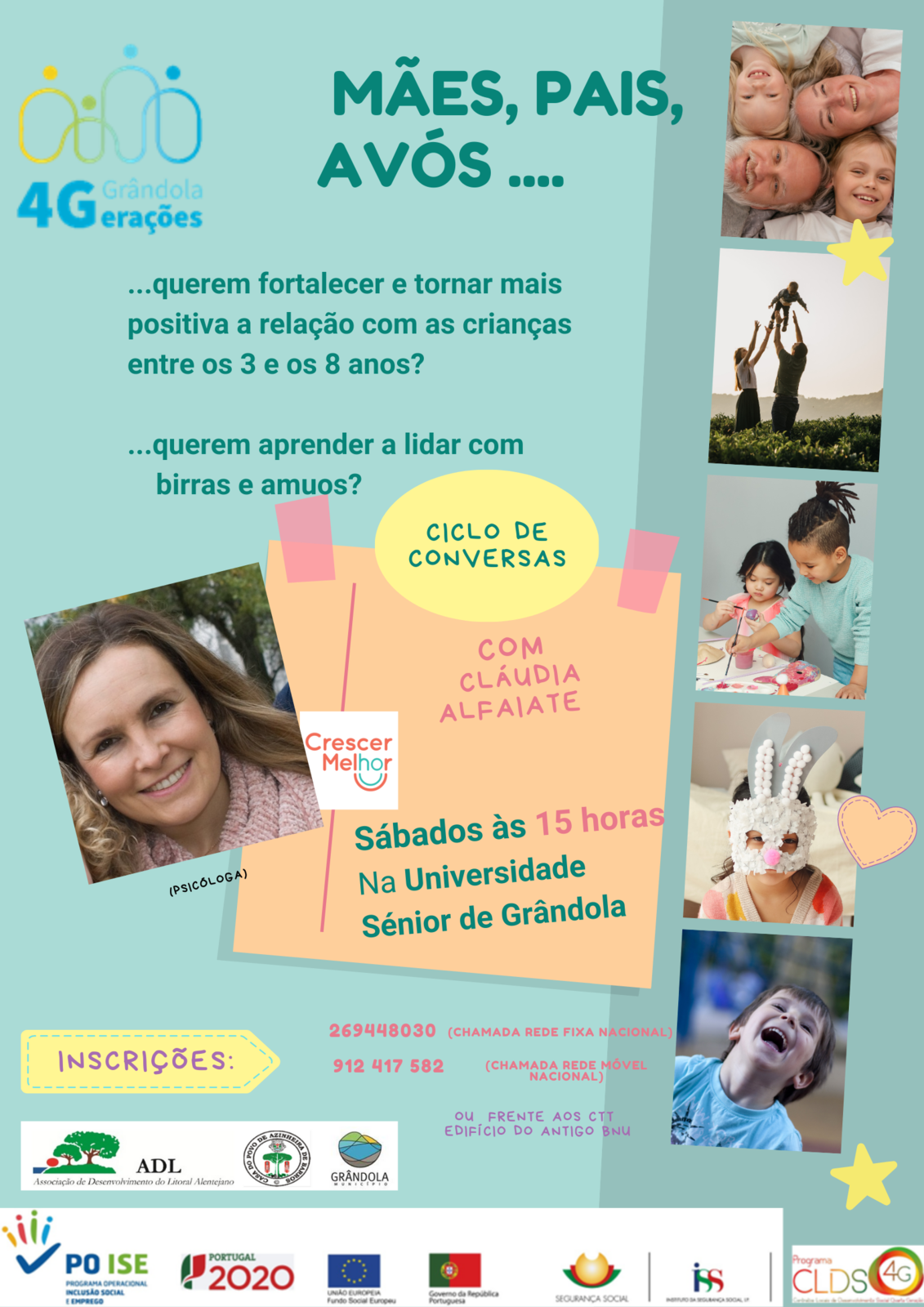 CICLO DE CONVERSAS | Mães, pais e avós.. com Cláudia Alfaiate