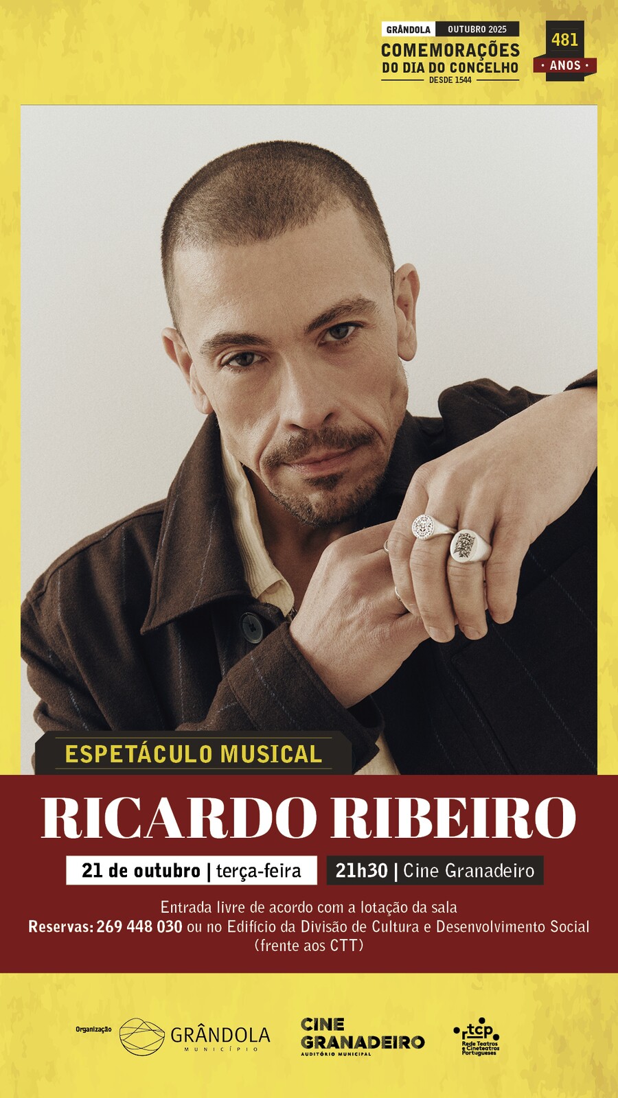 COMEMORAÇÕES DO DIA DO CONCELHO | Espetáculo musical de Ricardo Ribeiro