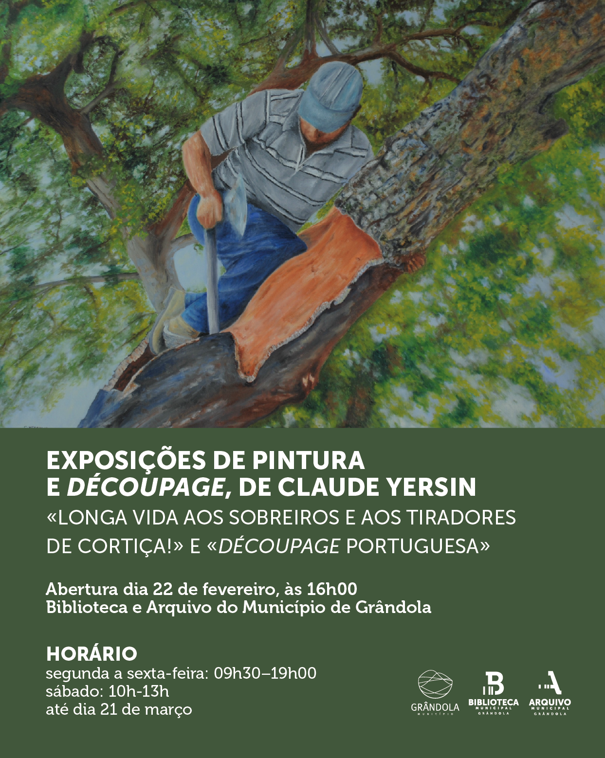 ARTES | Exposições de pintura e Découpage , de Claude Yersin