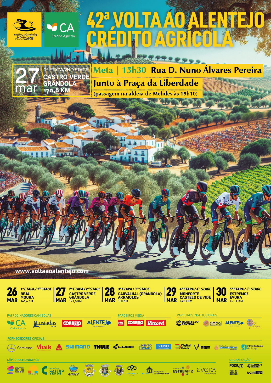 DESPORTO | META GRÂNDOLA | 42.ª Volta ao Alentejo em Bicicleta Crédito Agrícola