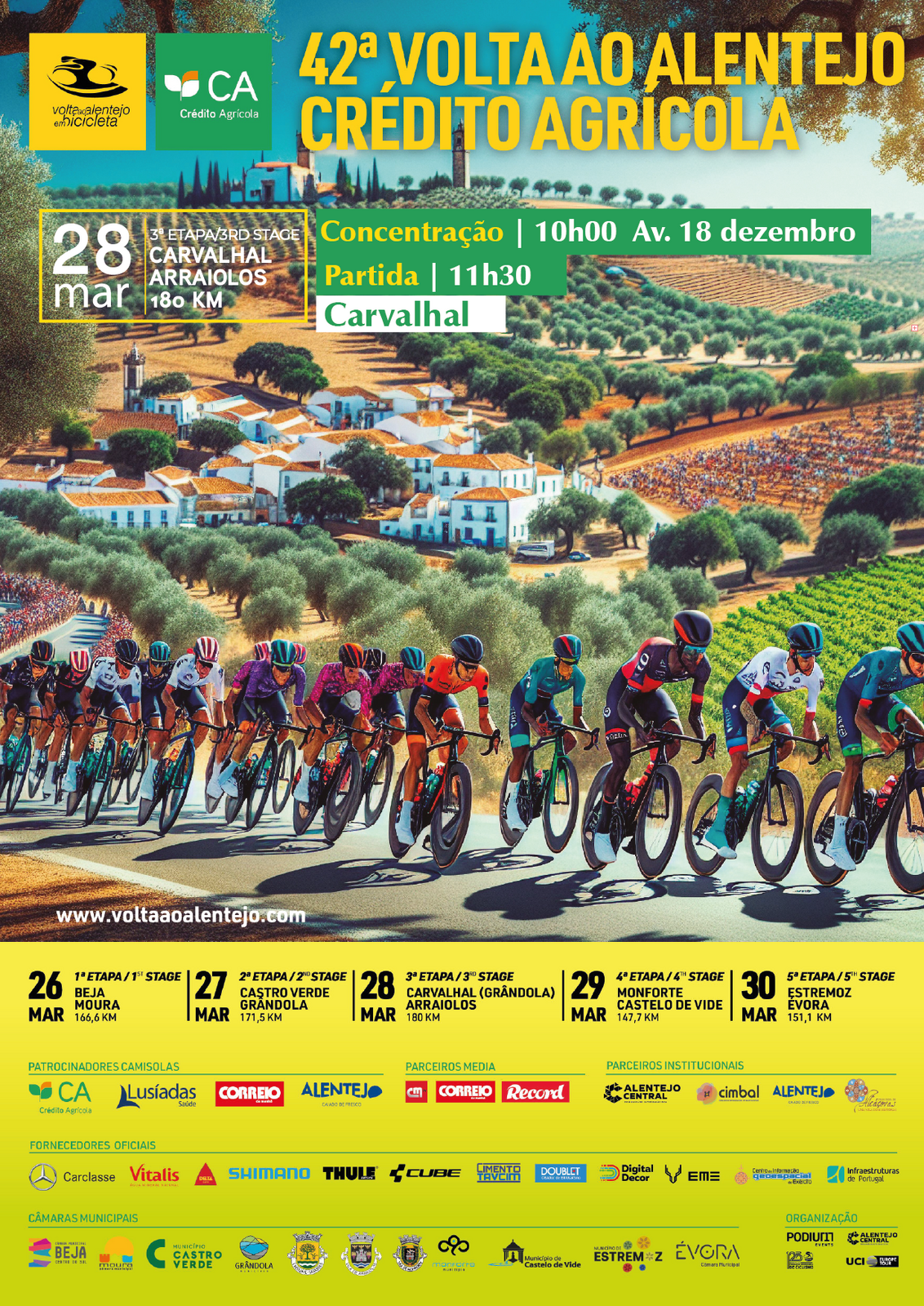 DESPORTO | PARTIDA CARVALHAL | 42.ª Volta ao Alentejo em Bicicleta Crédito Agrícola