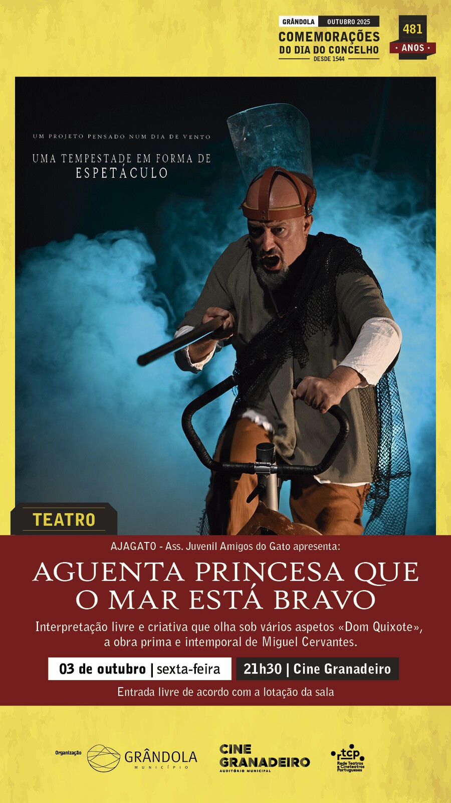 COMEMORAÇÕES DO DIA DO CONCELHO | TEATRO «AGUENTA PRINCESA QUE O MAR ESTÁ BRAVO» POR AJAGATO