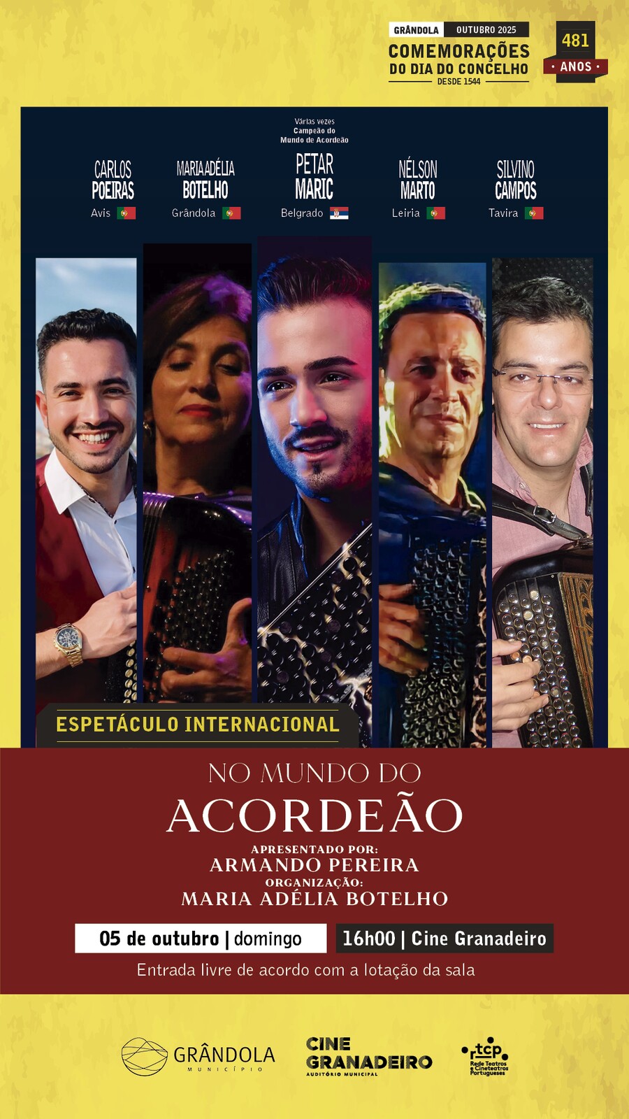 COMEMORAÇÕES DO DIA DO CONCELHO | ESPETÁCULO NO MUNDO DO ACORDEÃO