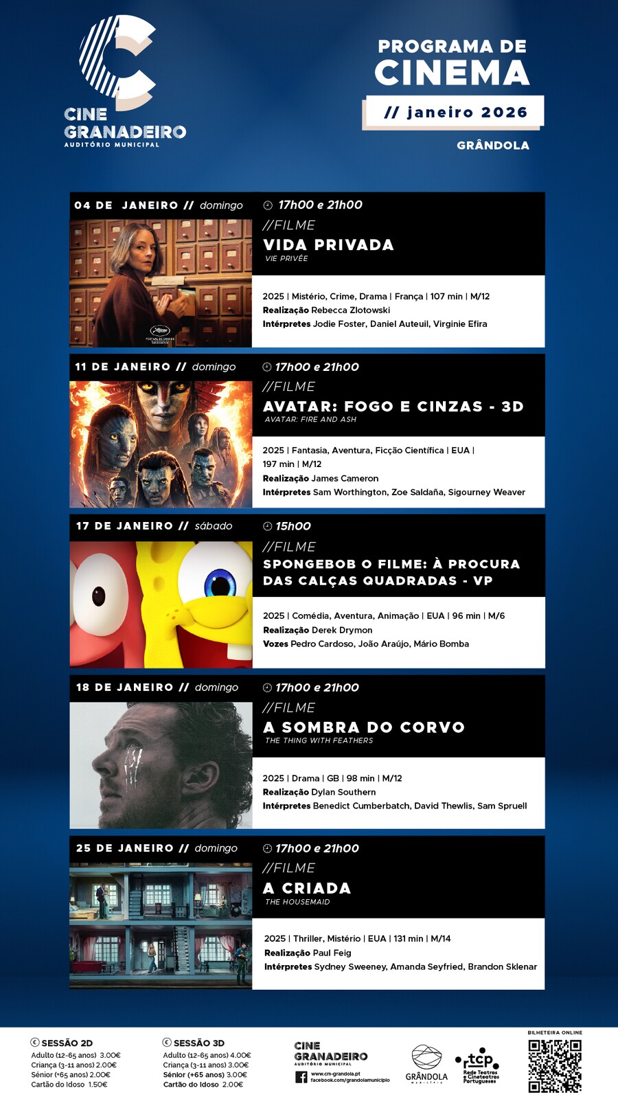 CULTURA | Cinema - janeiro 2026