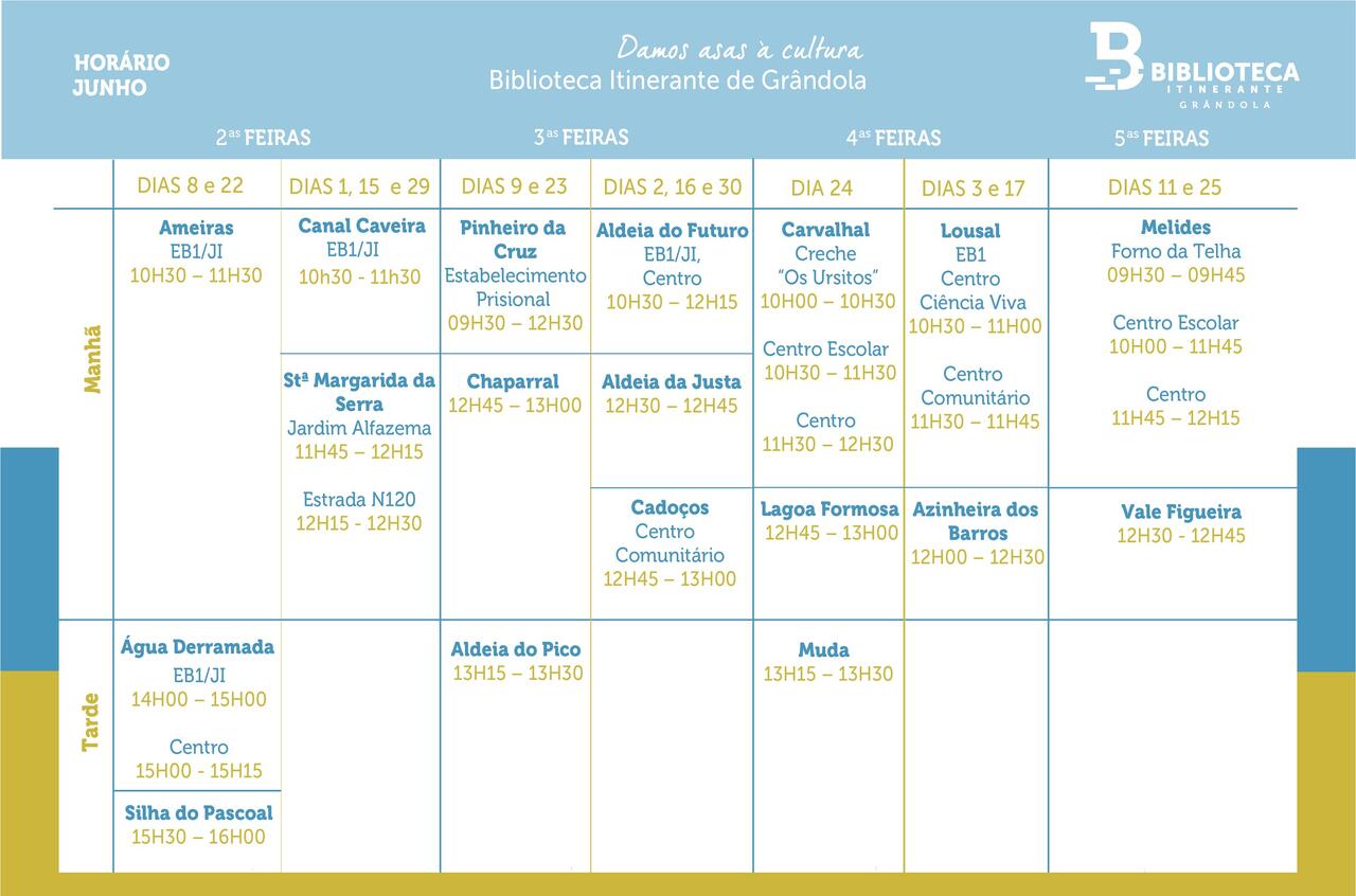 CULTURA | Biblioteca Itinerante - JUNHO 2026