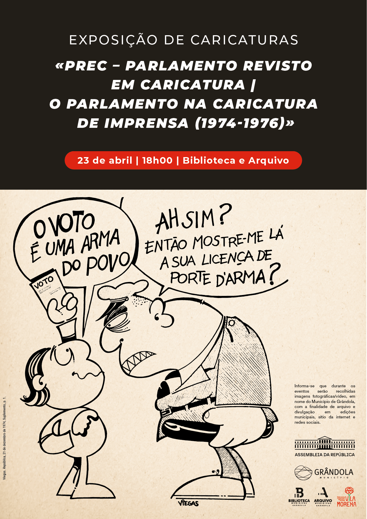 BIBLIOTECA | Exposição  «PREC- Parlamento Revisto em Caricatura» 