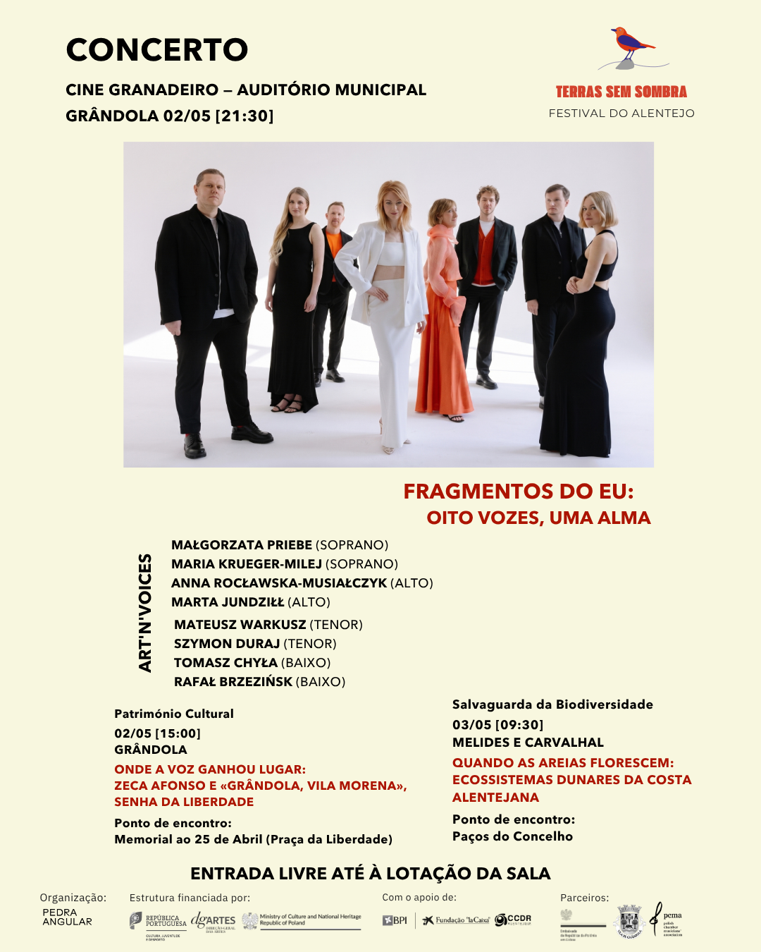 MÚSICA | Festival Terras Sem Sombra » Concerto Fragmentos do Eu: Oito Vozes, Uma Alma